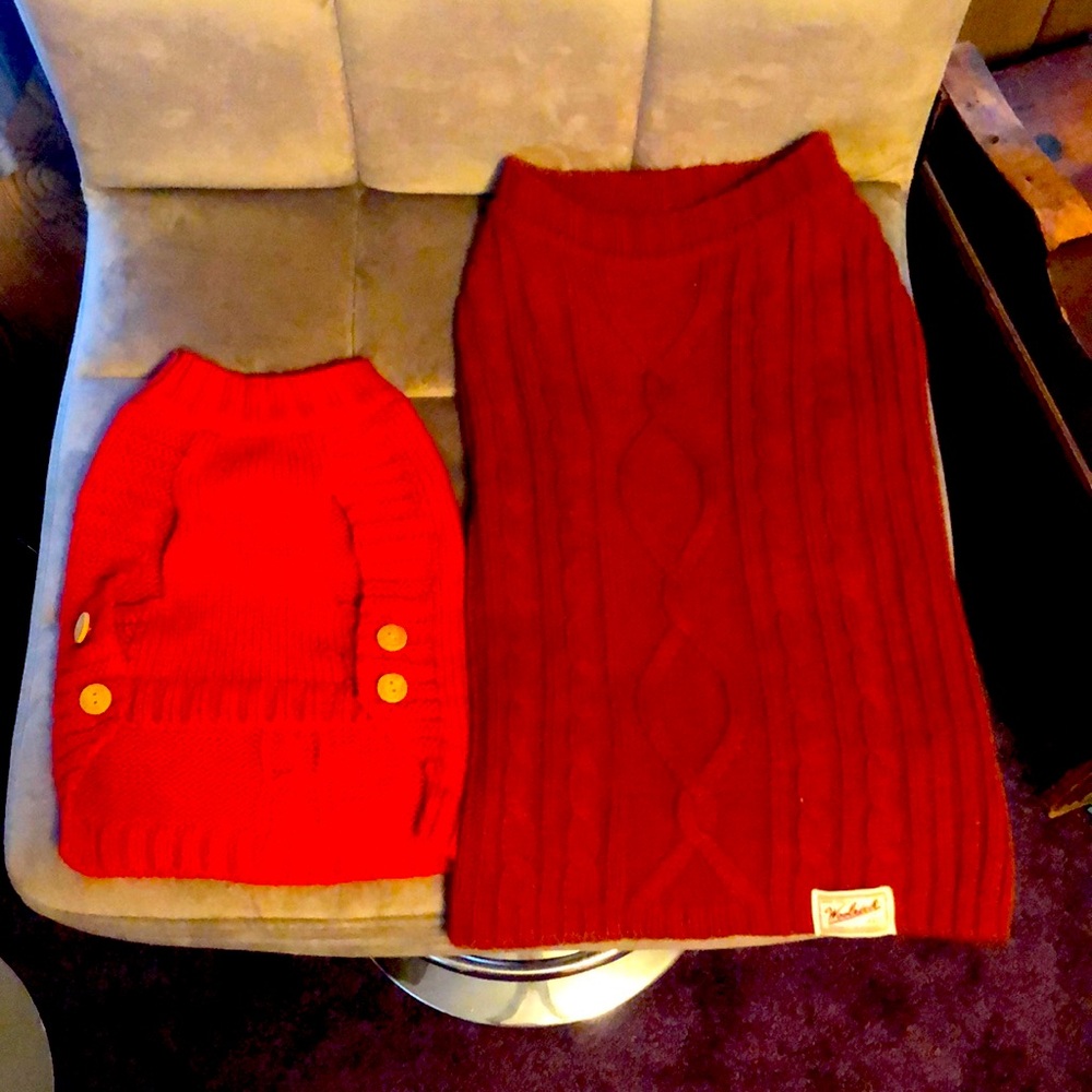 Set of (2) Doggie 🐶 Sweaters from Martha Stewart & Target